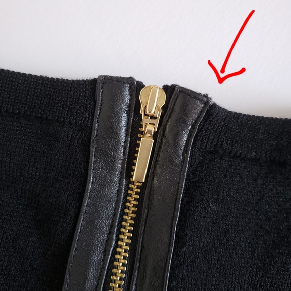 Club Monaco Black Knit Cropped Top With Back Zipper Accent - Picture 8 of 10